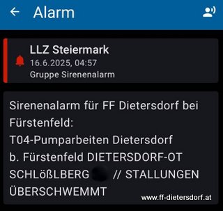 Pumparbeiten nach Starkregen