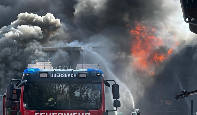 Brand in einer Ölmühle